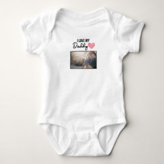 IK HOU VAN MIJN PAPA BABY KLEDING AANGEPASTE FOTO ROMPER
