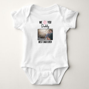 IK HOU VAN MIJN PAPA BABY KLEDING AANGEPASTE FOTO ROMPER