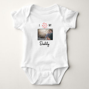 IK HOU VAN MIJN PAPA BABY KLEDING AANGEPASTE FOTO ROMPER