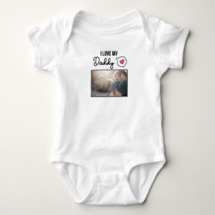 IK HOU VAN MIJN PAPA BABY KLEDING AANGEPASTE FOTO ROMPER