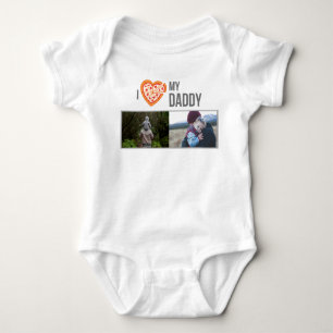 IK HOU VAN MIJN PAPA BABY KLEDING AANGEPASTE FOTO ROMPER