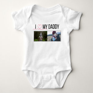 IK HOU VAN MIJN PAPA BABY KLEDING AANGEPASTE FOTO ROMPER