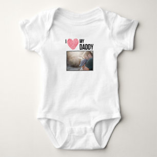 IK HOU VAN MIJN PAPA BABY KLEDING AANGEPASTE FOTO ROMPER
