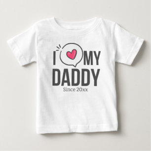 IK HOU VAN MIJN PAPA BABY KLEDING AANGEPASTE TEKST