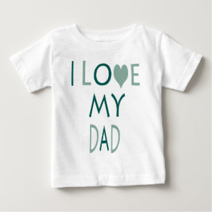 Ik hou van mijn papa baby tee