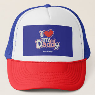 Ik hou van mijn papa Cool Vaderdag Perfect Gift Trucker Pet