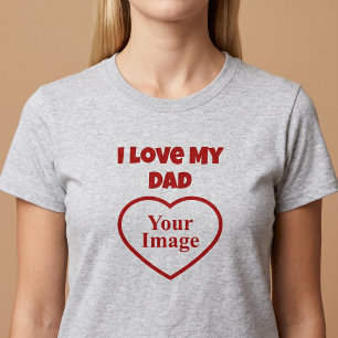 Ik hou van mijn papa foto t-shirt