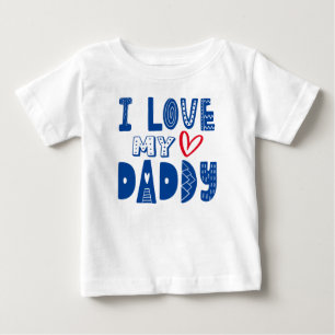 Ik hou van mijn papa hart blauw typografie