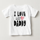 Ik hou van mijn papa Heart Black Typografie (Voorkant)