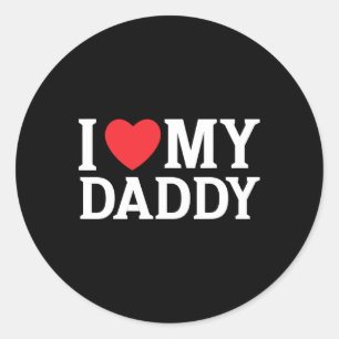 Ik hou van mijn papa Ik hart mijn papa Cool Vaders Ronde Sticker
