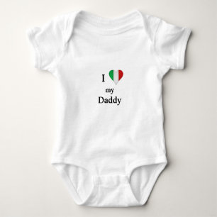 Ik hou van mijn papa Italiaans hartstuk Baby Bodys Romper