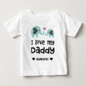 Ik hou van mijn papa Schattige Elephant Heart Cust (Voorkant)