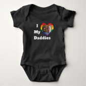 Ik hou van mijn papa's Gay Pride LGBTQ aangepaste Romper (Voorkant)