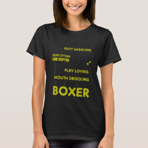 Ik hou van mijn papaver, mam, pap Dog Boxer eigena T-shirt