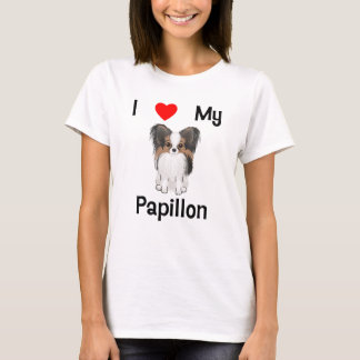 Ik hou van mijn Papillon (afbeelding) T-shirt