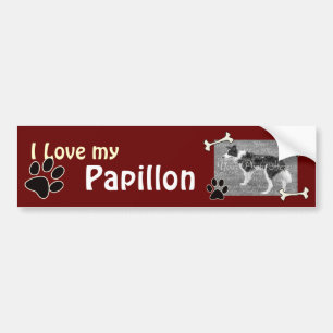 Ik hou van mijn Papillon Bumpersticker