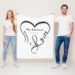 Ik hou van mijn partner - Jij bent mijn thuis kuss Fleece Deken