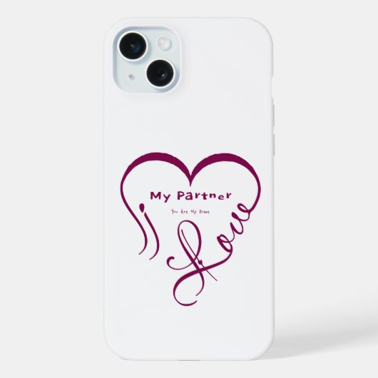 Ik hou van mijn partner - Jij bent mijn thuis kuss iPhone Hoesje (Achterkant)