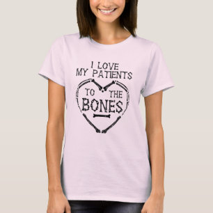 Ik hou van mijn patiënten met de Botten Chiropract T-shirt
