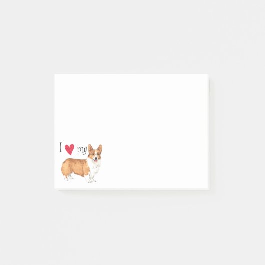 Ik hou van mijn Pembroke Welsh Corgi Post-it® Notes (Voorkant)