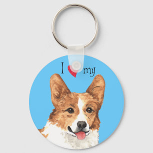 Ik hou van mijn Pembroke Welsh Corgi Sleutelhanger