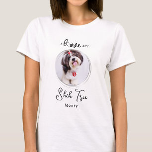 Ik hou van mijn persoonlijke foto van Shih Tzu Cut T-shirt
