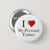 Ik hou van mijn persoonlijke trainer ronde button 5,7 cm (Voorkant /achterkant)