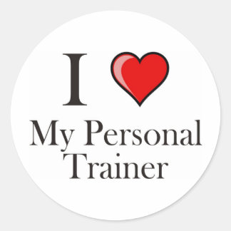 Ik hou van mijn persoonlijke trainer ronde sticker