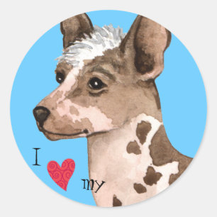 Ik hou van mijn Peruaanse Inca Orchid Ronde Sticker