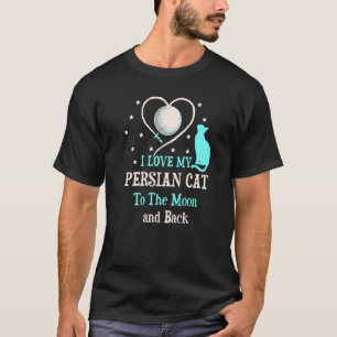 Ik hou van mijn Perzische kat naar Moon Cat Kitten T-shirt