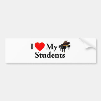 Ik hou van mijn pianostudenten bumpersticker
