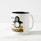 Ik hou van mijn pinguïn tweekleurige koffiemok (Voorkant rechts)