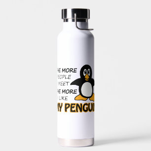 Ik hou van mijn pinguïn waterfles