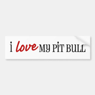 Ik hou van mijn Pit Bull Bumpersticker