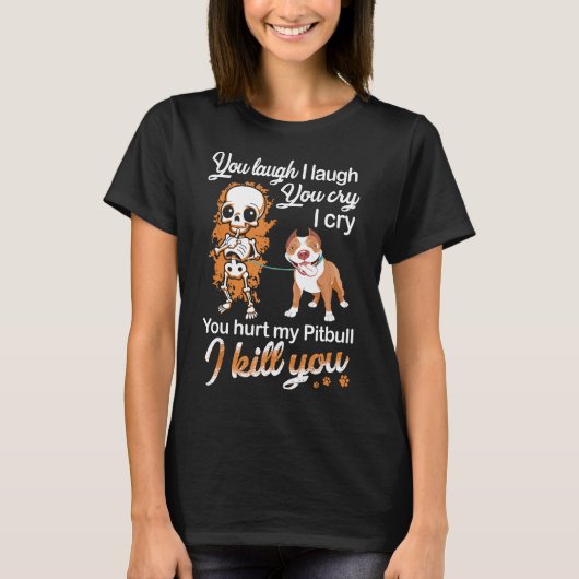 Ik hou van mijn Pit Bull Dog Birthday Shirt cadeau (Voorkant)