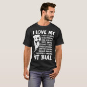 Ik hou van mijn pit bull dog t-shirts (Voorkant volledig)