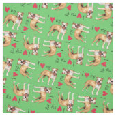 Ik hou van mijn Pit Bull Stof (Swatch)