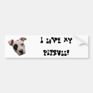 Ik hou van mijn pitbull bumper sticker