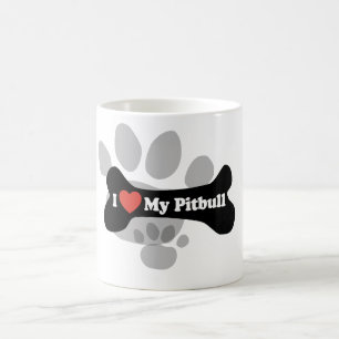 Ik hou van mijn Pitbull - Dog Bone Koffiemok