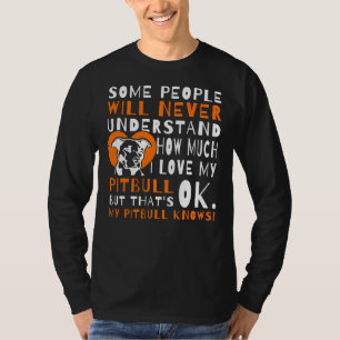 Ik hou van mijn Pitbull Dog Funny Quote Schattige  T-shirt