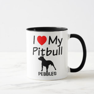 Ik hou van mijn Pitbull Dog Mok