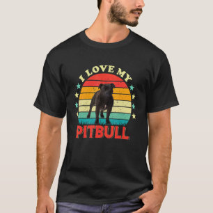 Ik hou van mijn Pitbull Mannen Vrouwen houden van  T-shirt