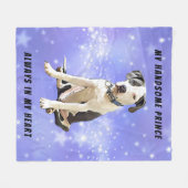 Ik hou van mijn pitbull naar de maan en terug fleece deken (Voorkant (Horizontaal))