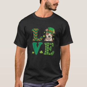 Ik hou van mijn Pitbull St. Patricks Day Pit Bull  T-shirt