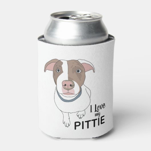 Ik hou van mijn Pittie Beer Cooler (Blikje Voorkant)