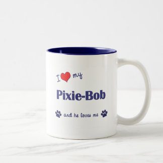Ik hou van mijn pixie-Bob (mannenkat) Tweekleurige Koffiemok