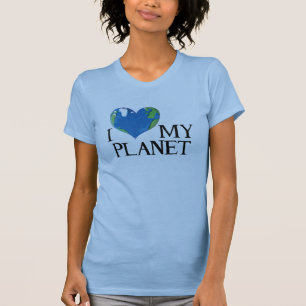 Ik hou van mijn planeet dames t-shirt