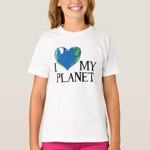 Ik hou van mijn planeet kinder shirt