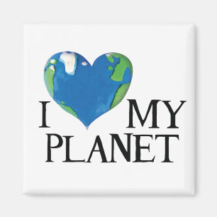 ik hou van mijn planeet magnet magneet