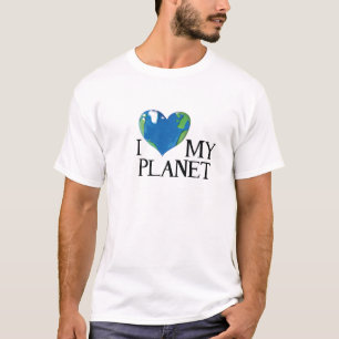 Ik hou van mijn planeet t-shirt